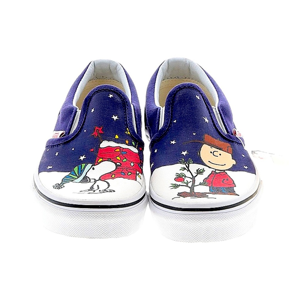 NWT Peanuts Charlie Brown Snoopy Christmas Tree Vans